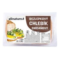 Allnature Bezlepkový chlebík snídaňový 350g