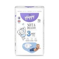 Happy Soft&Delicate 3 dětské pleny 5-9kg 70ks