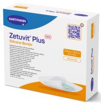 ZETUVIT PLUS SILICONE BORDER 12,5X12,5CM,10KS