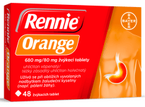 RENNIE ORANGE 680MG/80MG žvýkací tableta 48