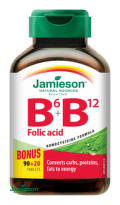 JAMIESON Vitamíny B6 B12+kyselina listová tbl.110