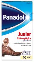 Panadol Junior 250mg čípky ke snížení horečky u dětí 10 ks