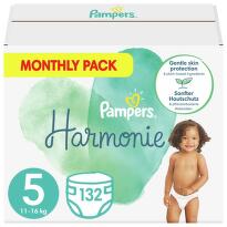 Pampers Harmonie 5 Plenky 11-16 kg měsíční balení 132 ks