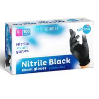 SOFTCLINIC Rukavice Nitril nepudr. černé XL 100 ks