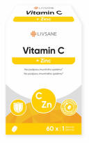 LIVSANE Vitamin C + Zinek vysoká dávka 60ks