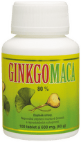 HEMANN Ginkgo maca bylin.tablety 100 tbl.á 600mg