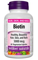 Webber Naturals Biotin 5000mcg cps.60