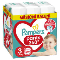 Pampers Pants Kalhotkové plenky velikost 3 6-11kg měsíční balení 204 ks