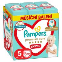 Pampers Premium Care kalhotkové plenky měsíční balení S5 102ks