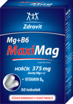 MaxiMag Hořčík 375mg+B6 50 tobolek