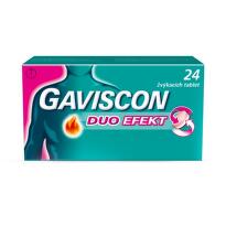 GAVISCON DUO EFEKT 250MG/106,5MG/187,5MG žvýkací tableta 24