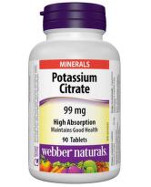 Webber Naturals Potassium Citrate 99mg tbl.90