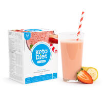 KetoDiet Proteinový nápoj jahoda a banán 7x27g