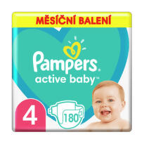 Pampers Active Baby Pleny 4 Maxi 8-14kg měsíční balení 180 ks