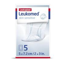 LEUKOMED SKIN SENSITIVE STERILE 5X7,2CM SAMOLEPÍCÍ KRYTÍ Z NETKANÉ TEXTILIE S POLŠ