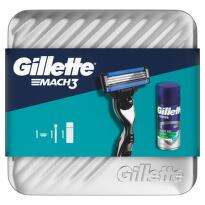Gillette dárková sada pro muže Mach3 holicí Strojek + Gel Series