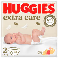 HUGGIES extra care 2 3-6kg 58ks