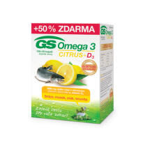 GS Omega 3 Citrus + Vitamin D3 100+50 kapslí ČR/SK - balení 3 ks