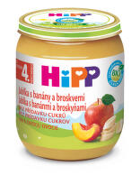 HiPP Jablka s banány a broskvemi BIO 4/6m 125g