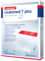 Leukomed T Plus Skin Sensitive 8x10cm 5ks náplast s polštářkem