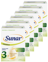 Sunar Sensitive 3 od 12m+ 500g - balení 6 ks