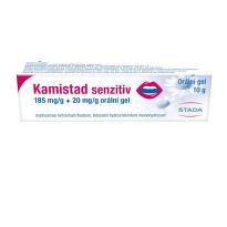 KAMISTAD SENZITIV 185MG/G+20MG/G orální podání gel 1X10G