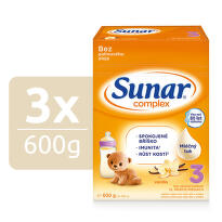 Sunar Complex 3 vanilka 600g - balení 3 ks
