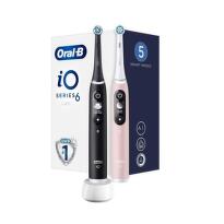 Oral-B iO 6 Duo Pack Black & Pink Sand magnetické zubní kartáčky