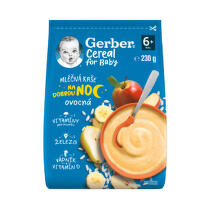 Gerber Cereal Mléčná kaše na dobrou noc ovocná 230g 6M