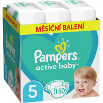 Pampers Active Baby Pleny 5 Junior 11-16kg měsíční balení 150 ks