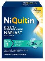 NIQUITIN CLEAR 21MG/24H, 7 transdermálních náplastí