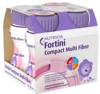 FORTINI COMPACT MULTI FIBRE S PŘÍCHUTÍ JAHODOVOU perorální roztok 4X125ML