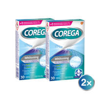 Corega whitening čisticí tablety 30ks - balení 2 ks