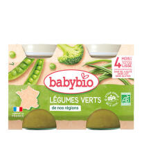 BABYBIO zelená zelenina 4m+ 2x130g