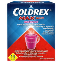 COLDREX MAXGRIP LESNÍ OVOCE 1000MG/10MG/70MG perorální prášek pro roztok v sáčku 14 II