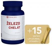 ŽELEZO Chelát tob.60 + Liposomal vitamin C 1000mg 15sáčků