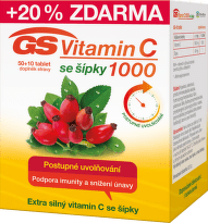 GS Vitamin C1000 + šípky 50+10 tablet ČR/SK