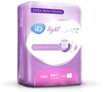 VLOŽKY ABSORPČNÍ ID LIGHT MINI 175ML,COTTON FEEL,JEDNOTLIVĚ BALENÉ,20KS