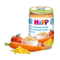 HiPP Zelenina s těstovinami a šunkou BIO 7m 220g