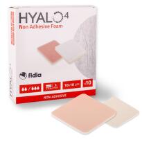 HYALO4 NON ADHESIVE FOAM 10 X 10 CM NEADHEZIVNÍ PĚNOVÉ KRYTÍ URČENÉ K ABSORPCI EXSUDÁT