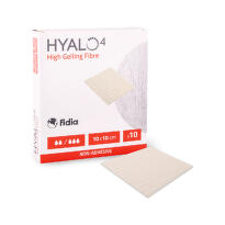 HYALO4 HIGH GELLING FIBRE 10 X 10 CM VYSOCE ABSORPČNÍ A GELUJÍCÍ KRYTÍ K PODPOŘE HOJENÍ