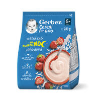 Gerber Cereal Mléčná kaše na dobrou noc jahodová 230g 6M