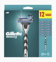 Gillette Mach3 holící strojek + 12 náhradních hlavic