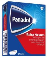 Panadol Extra Novum 500mg/65mg  tablety na bolest a snížení horečky 24 tablet