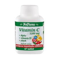 MedPharma Vitamin C 1200mg + šípky, vitamin D, zinek 67 tablet