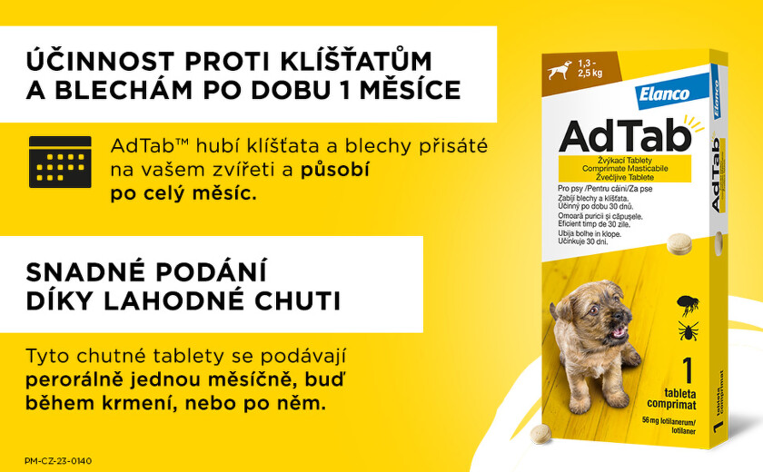 AdTab 56mg žvýkací tablety pro psy BENU