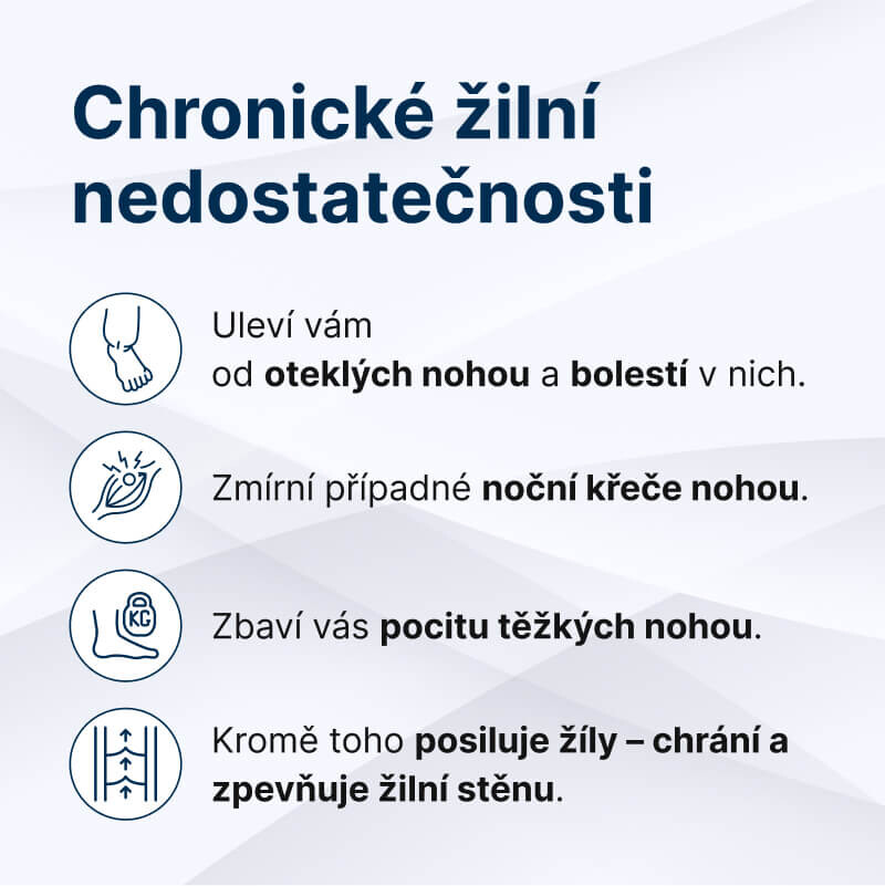 Účinky Diozenu, Chronické žilní nedostatečnosti