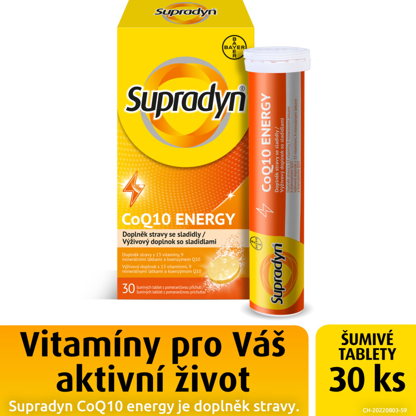 Supradyn CoQ10 Energy 30 šumivých tablet 