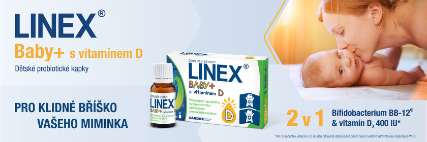 Linex probiotické kapky Baby + vitamin D