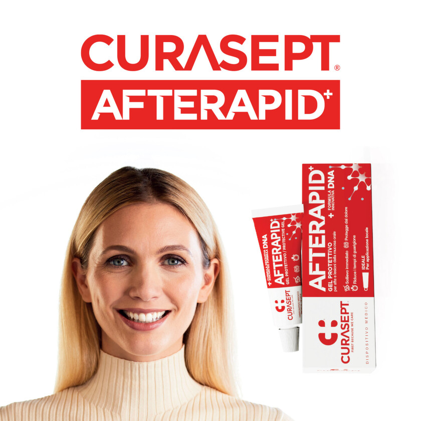 CURASEPT AFTERAPID je ochranný gel, který pomáhá udržet komfort v ústech a ústních sliznicích. Je ideální k lokálnímu účinku při výskytu jednotlivých poškození a poranění v dutině ústní. BENu